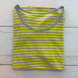 Hanes Yellow and Grey Striped Tee
